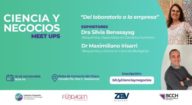 Invitan a un nuevo Meetups Ciencia y Negocios para conocer cómo es pasar “Del laboratorio a la empresa”